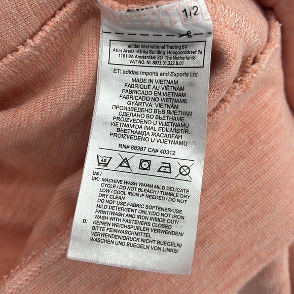 Adidas ID Melang Hooded Full Zip Track Jacket Pink Size Small - Picture 9 of 12